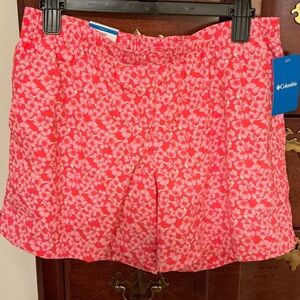 Columbia Women's Athletic Shorts - Red and White